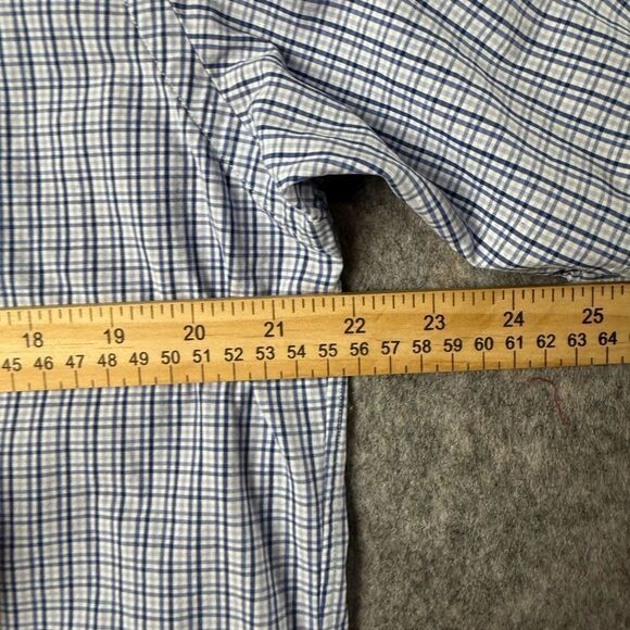 Ralph Lauren Shirt Men's Medium White Blue Plaid 2-Ply Cotton Blake Button-Down - Picture 7 of 8